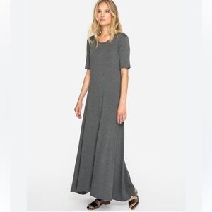 Johnny Was Calme Maxi Dress Black‎ Size S Short Sleeves Bamboo/organic Cotton